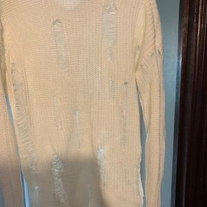 Distressed sweater